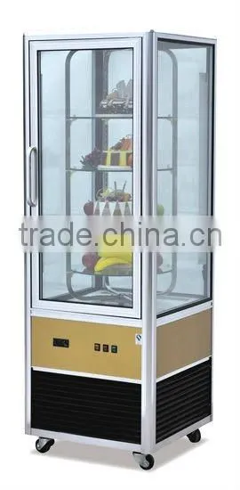 four sides glass display cooler