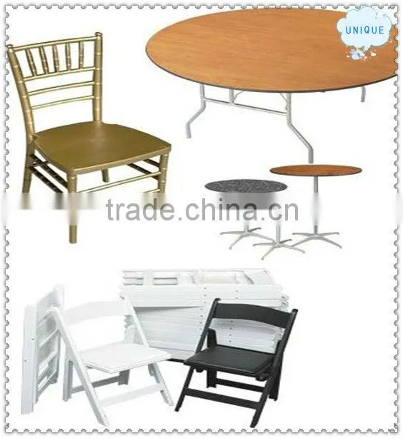 China supplier cheap leisure used metal folding chair and table for restaurant