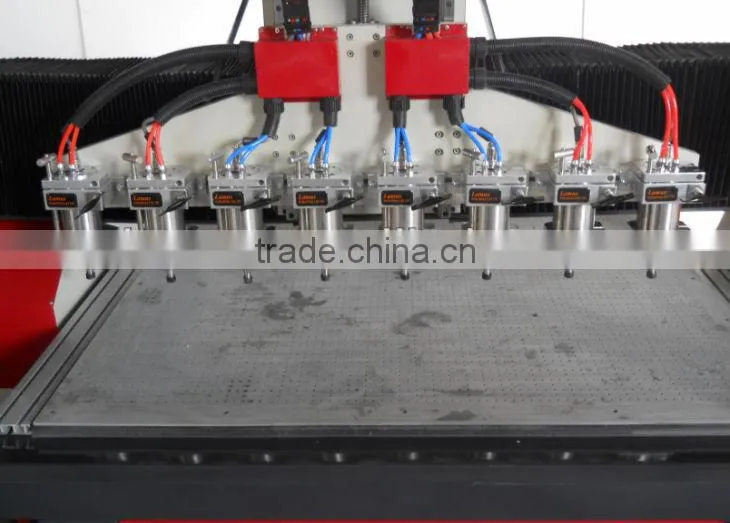 8 Heads CNC Sculpting Machine With Vacuum Table 1300*1800mm