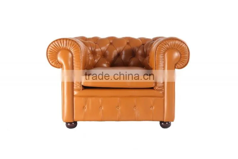 China manufacturer top quality 1 2 3 seater chesterfield sofa genuine leather sofa set
