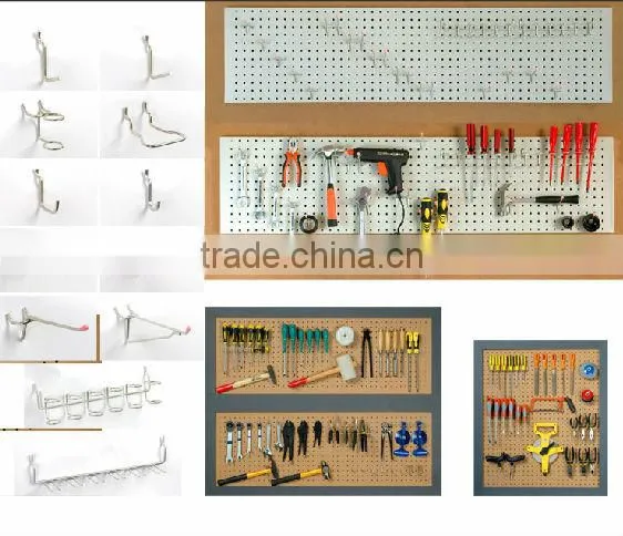 Epoxy Coated Locking Steel Pegboard Shelves