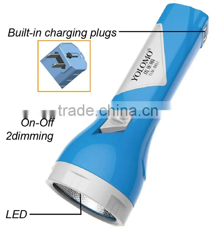 long lighting rechargeable led flashlight