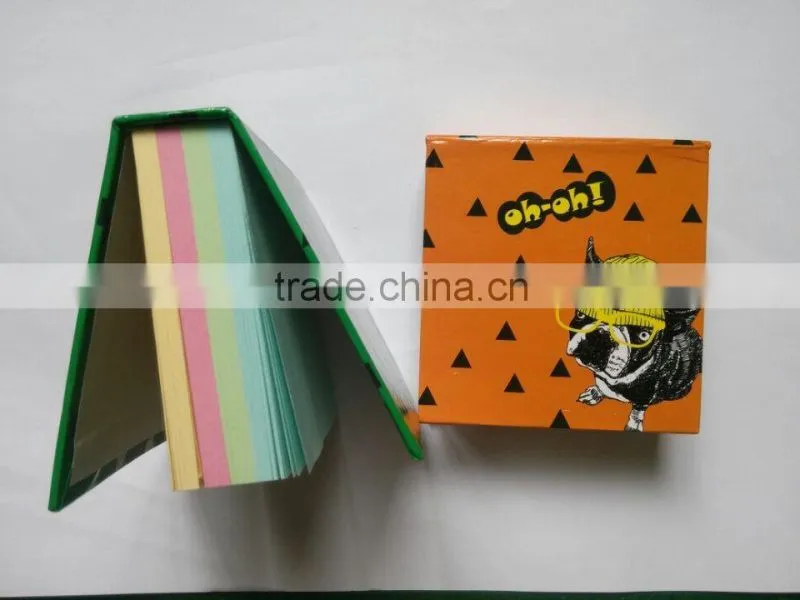 Hard cover memo pad wirh 4 color inner