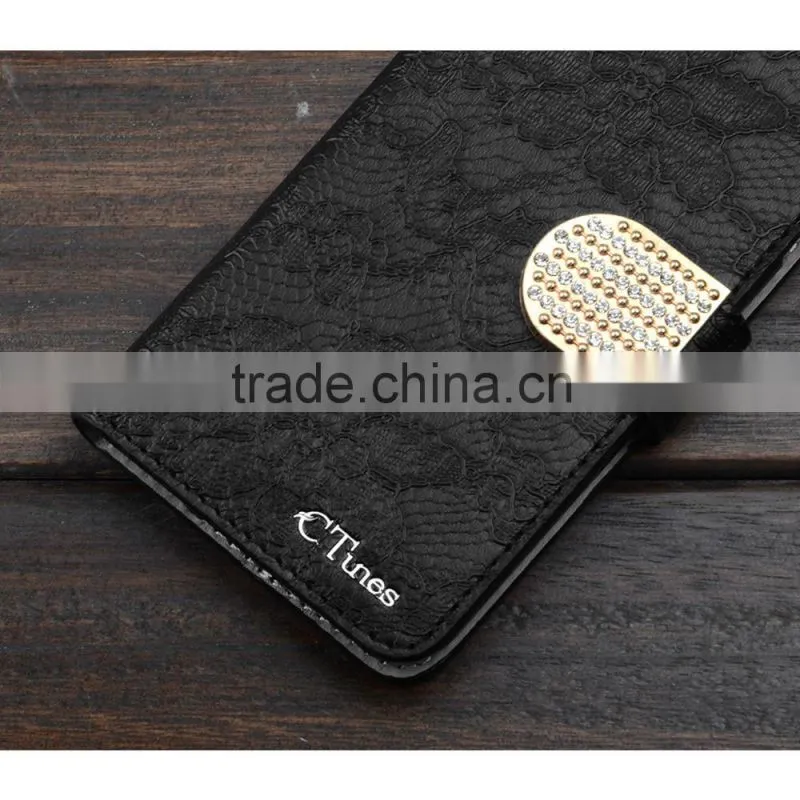 C&T Diamond Magnetic Closure Crocodile Pattern PU Leather Wallet Case Flip Phone Case Cover for Apple iPhone 7 Plus
