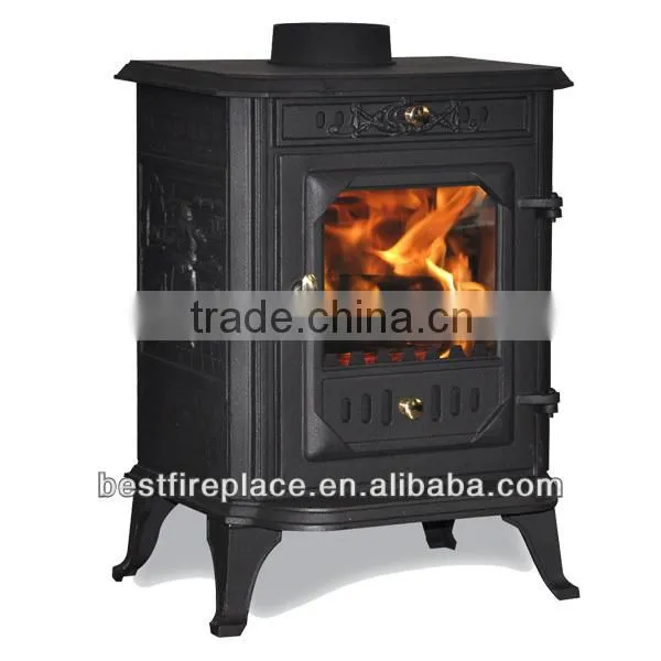 6kw brass woodburning stove