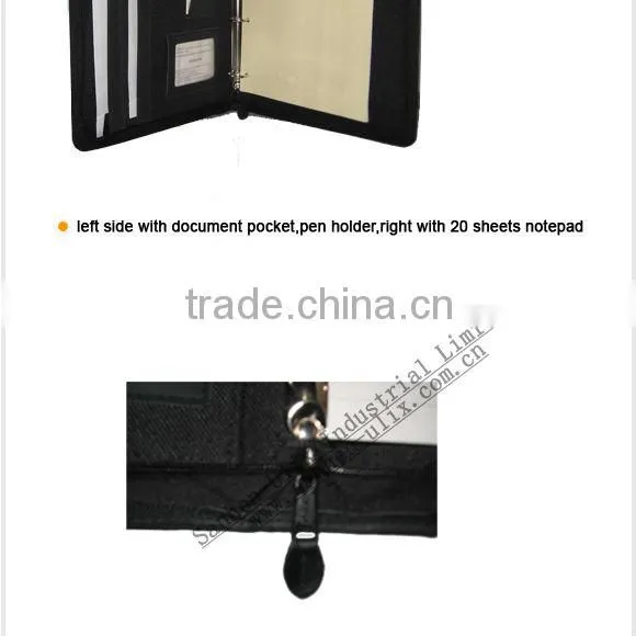 PU A4 ZIPPER PORTFOLIO DELUXE WITH ZIPPER CLOSURE