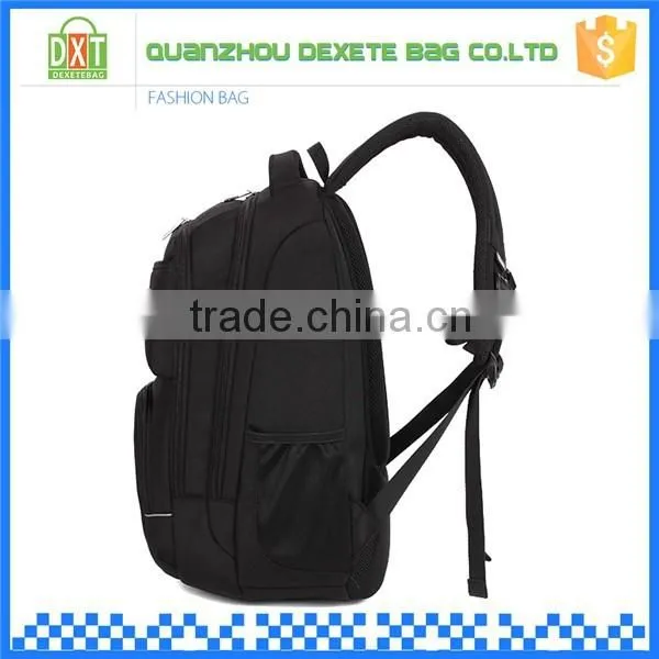 Best fashion cheap good quality polyester black men waterproof backpack bag