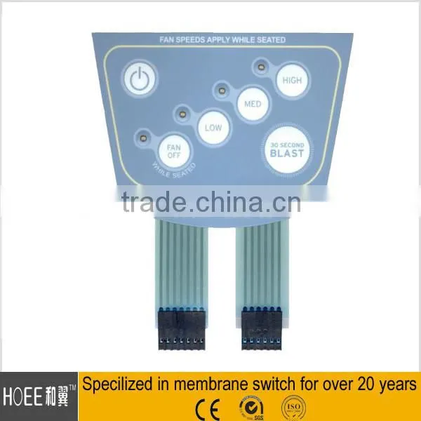 high quality custom multi-color led membrane keyboard switch