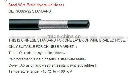 endurable quality high-pressure braided rubber hose