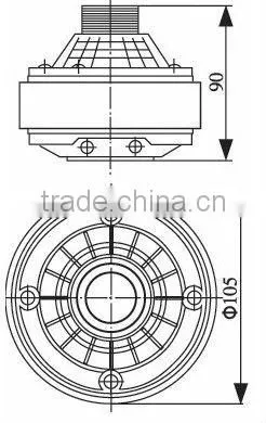 100W Ferrite Magnet compressed Driver
