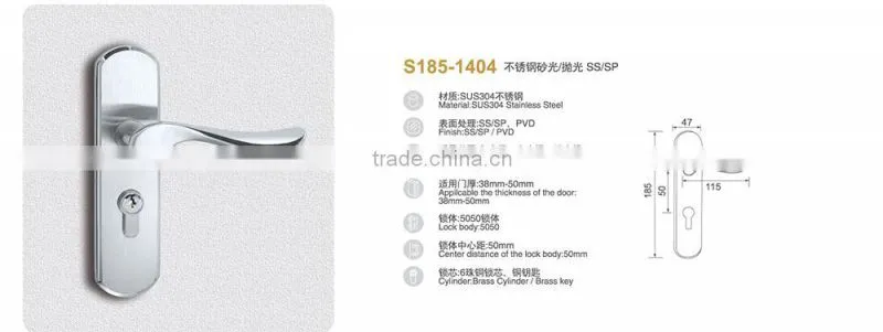 High-quality TRI-CIRCLE Stainless steel residential door locks and handles