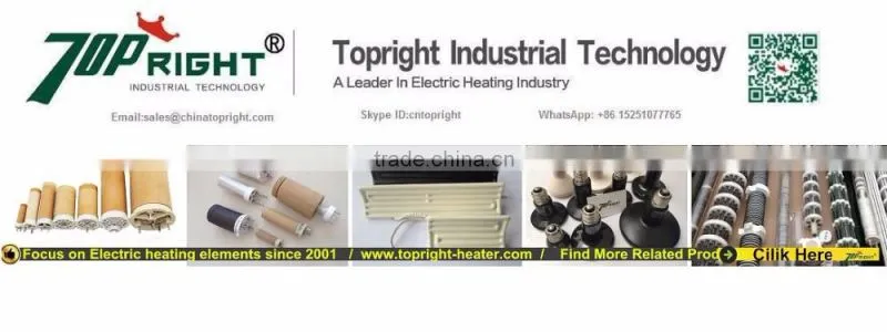 Heat Resistant Electric Cordierite Ceramic Bobbin tube Heater from Topright Industrial