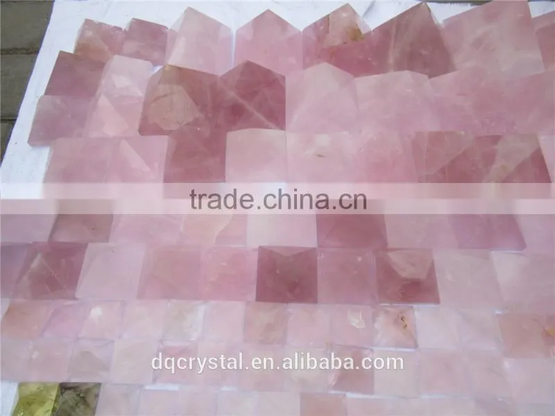Natural Rose Pink Quartz Crystal Pyramid/crystal Stone Pyramid