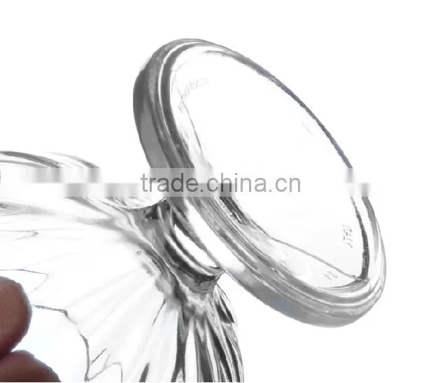 180ml/260ml Pop carved half round glass ice cream cup sundae blow