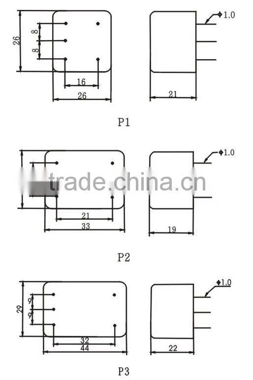 Single phase ac filter PCB Mounting EMI Filter