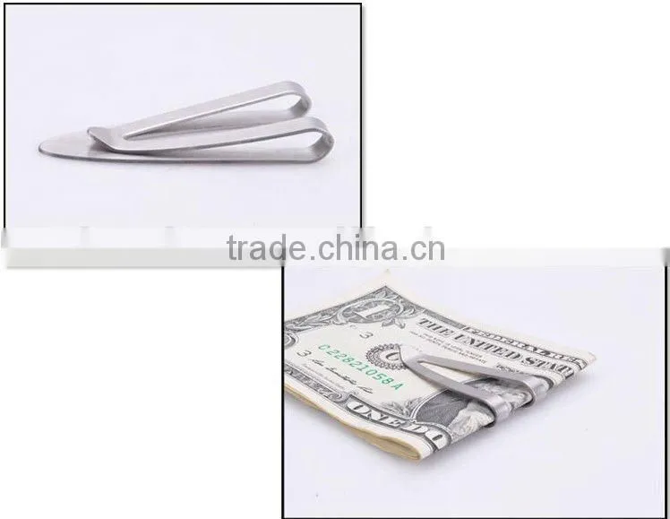 custom cool stainless steel money clip ,fashion stainless steel money clips