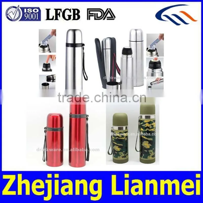 Eco-friendly FDA LFGB stainless steel vacuum water bottle, sport water bottle, military water bottle