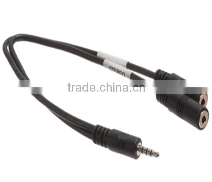 Connecting headset to your mobile phone adapter audio cable