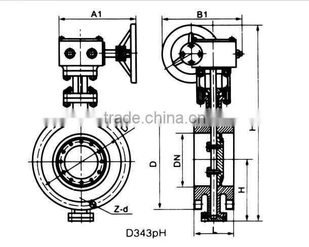 Rubber seat flange handles Wafer Butterfly Valve
