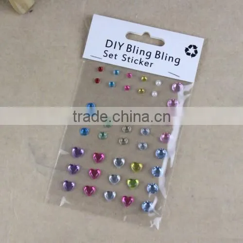 DIY bling bling rhinestone sticker set