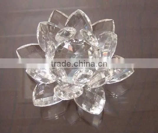 AAA high quality clear crystal lotus flower, crystal gifts, crystal decoration