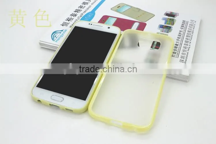 2015 new design wholesale phone case for samsung s6 ,tpu+pc case for samsung galaxy s6