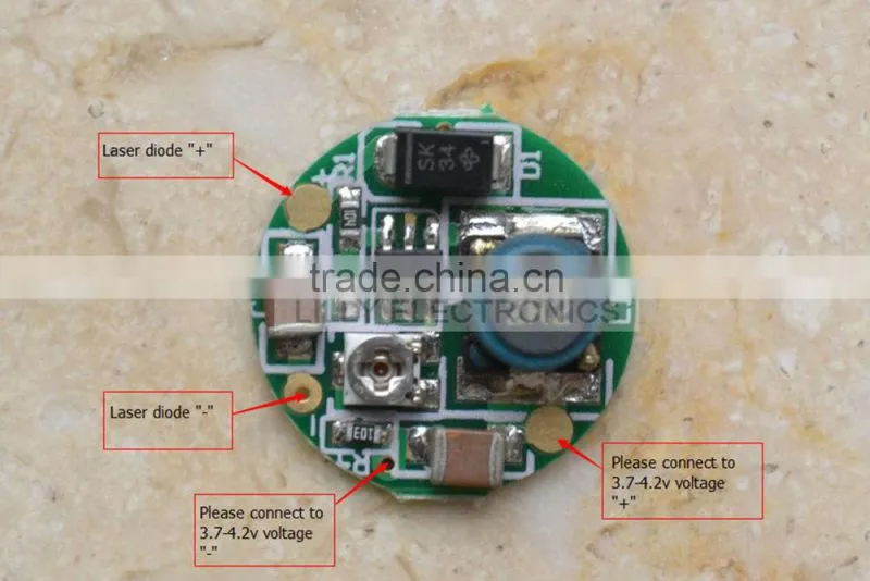 445nm 447nm 450nm 1w 1.4w 1.6w Laser Diode Drive/Driver 3.7V 17mm-Adjustable