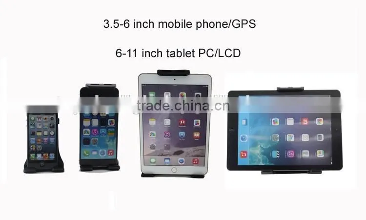 For 3.5-6inch cell phone 6-11inch tablet pc fully adjustable car air vent mount tablet pc/mobile phone holder.