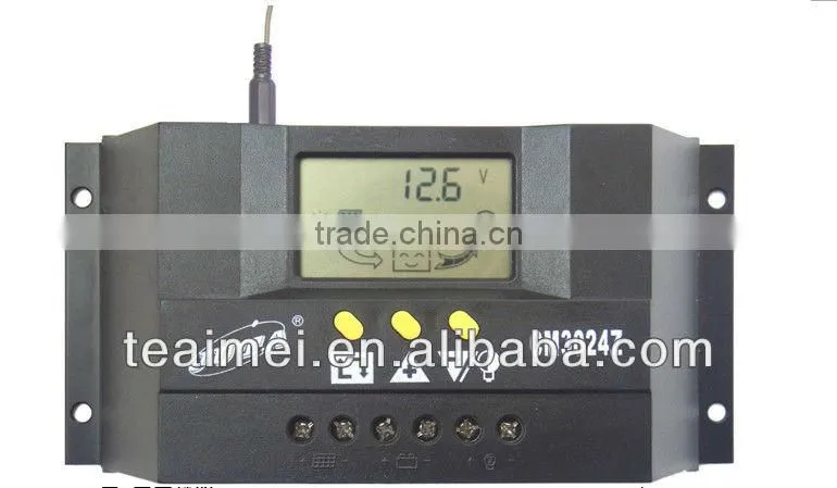 48Volt 30amp PWM best price solar charge controller with LCD 12V/24V auto