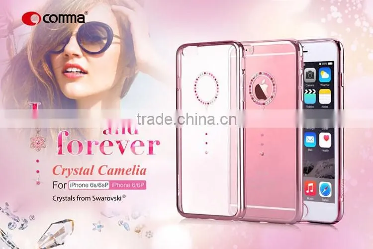 Elegant Design Real Diomand Element Bling Bling Electropalting Hard PC Cover Case for iPhone 6/6s Plus/7