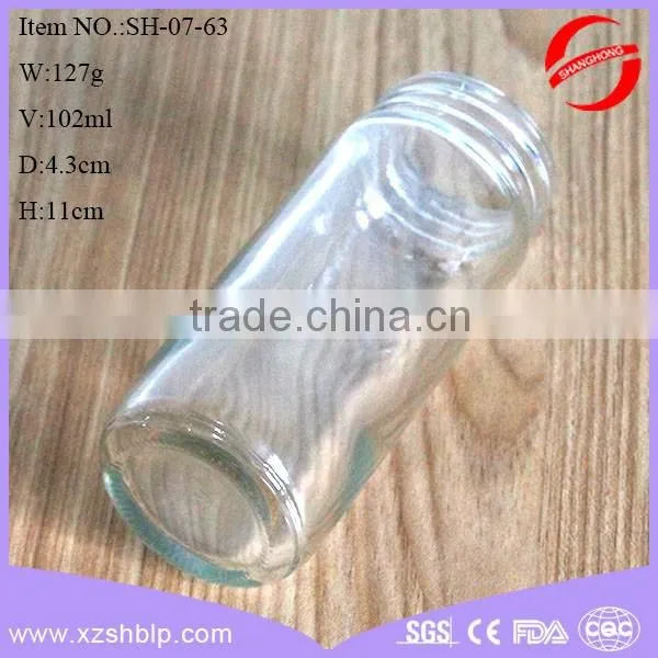 Round 100ml Glass Storage Bottles , Glass Jars For Spice With High Quality