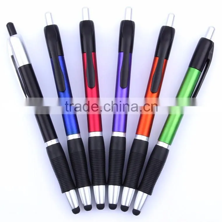 plastic ball pen with touch stylus for customer stylus ball pen