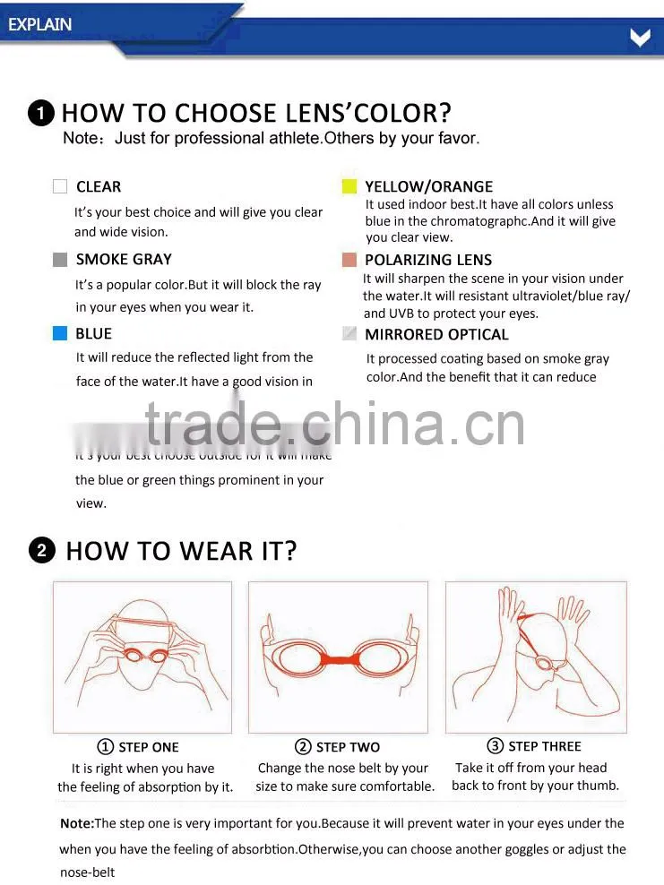 2015 best UV-shield mirror coated swimming glasses with100% silicone strap