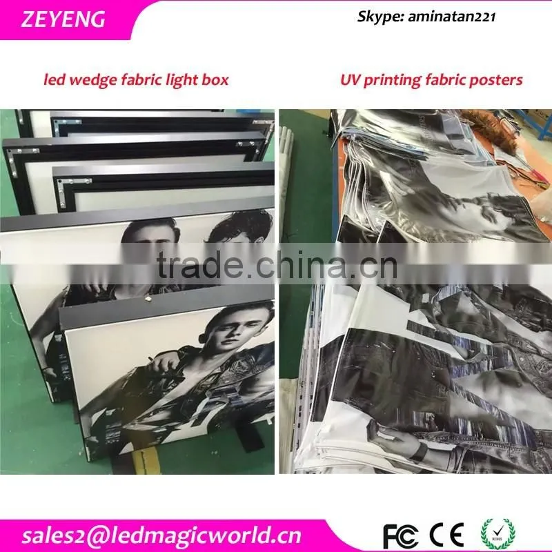 modern style led advertising frameless mobile store display diy frontlit fabric banner
