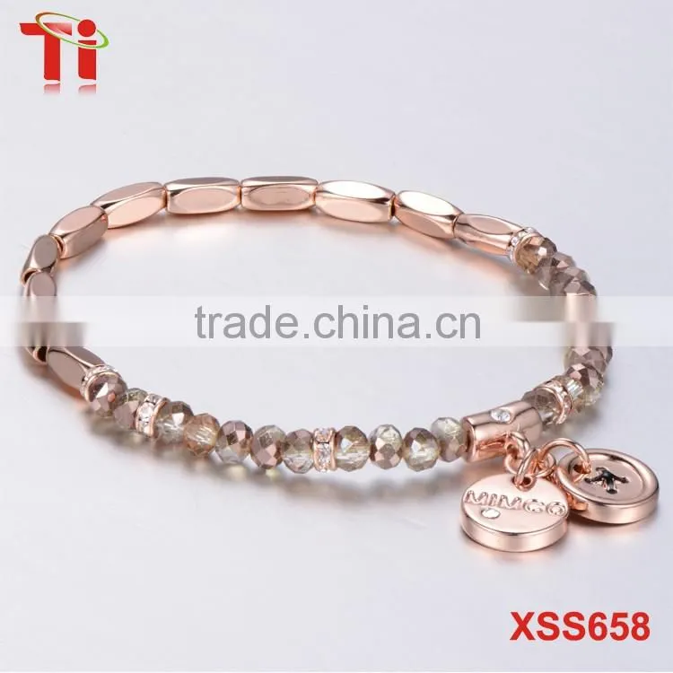 Stainless steel bracelet for girls, exquisite bracelet with adjustable end, fine chain stainless steel jewelry gift
