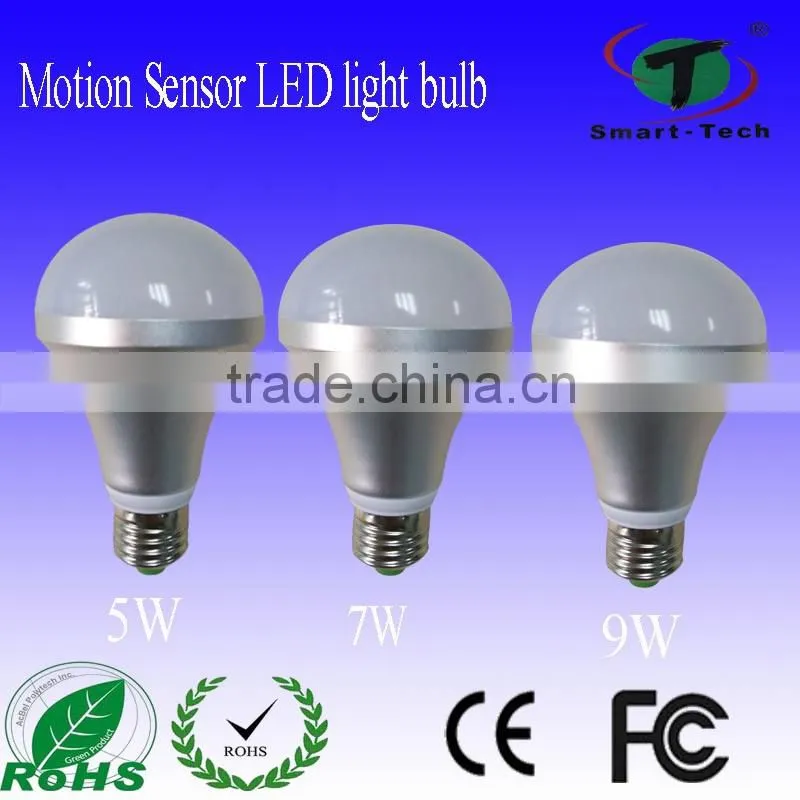 2016 latest microwave motion sensor E26 - E27 5W 7W 9W led light bulb