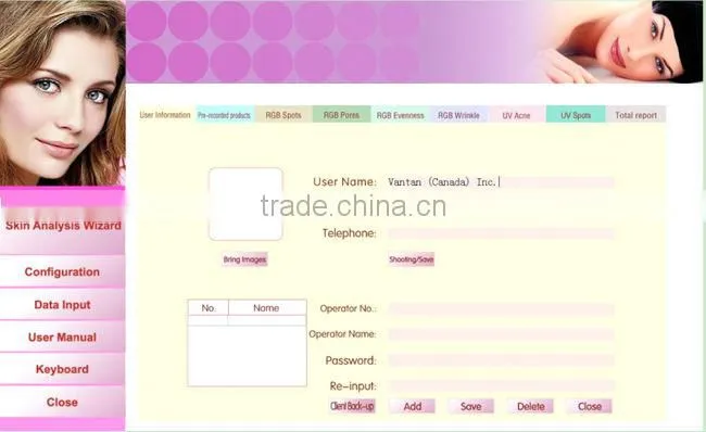 Most Advanced Intelligent 15Mega Pixel fs-1500 magic skin analyzer