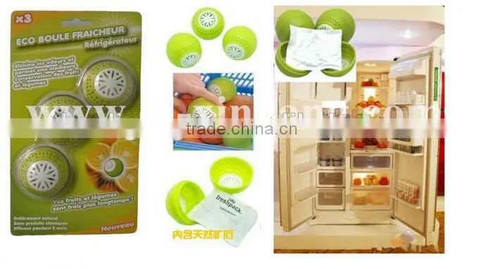 3-Piece Set Fridge Balls Refrigerator Fruit Vegetable Maintains Freshness Balls for all kinds colors