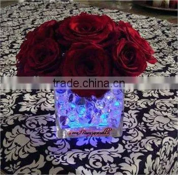 The purple deco beads for silk flowers arrangement