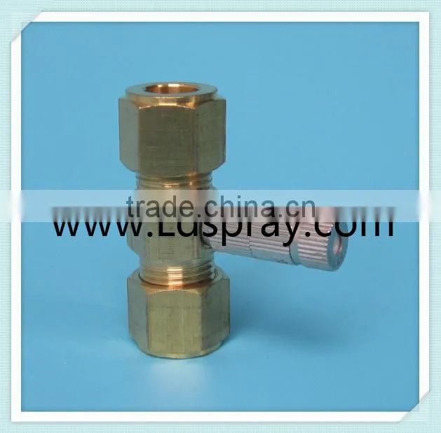 3/8" brass tube connector with one hole or 120 and 180 degree two hole