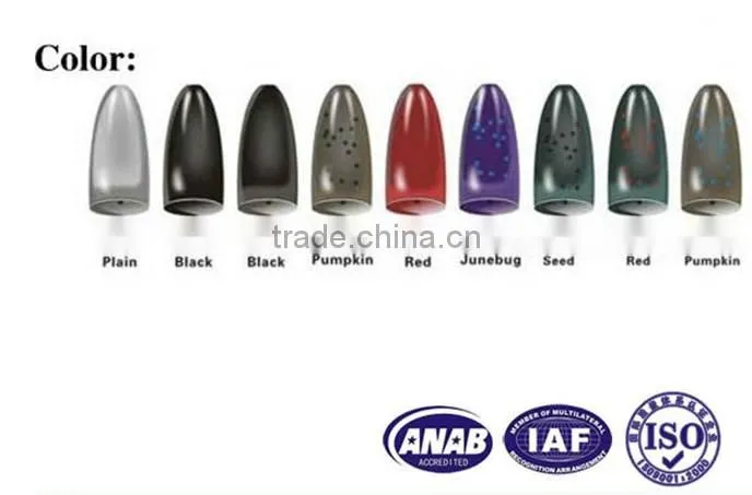 various size Tungsten fishing sinker