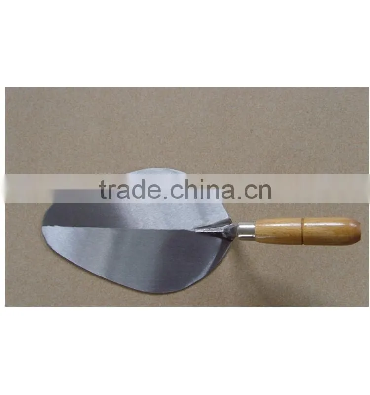 fine polished one piece forged trowel with wooden handle ( factory )