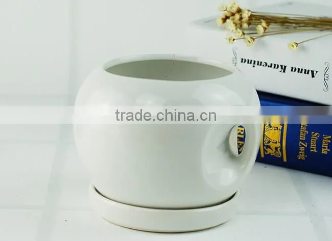 New design colorful ceramic cup shaped flower pot