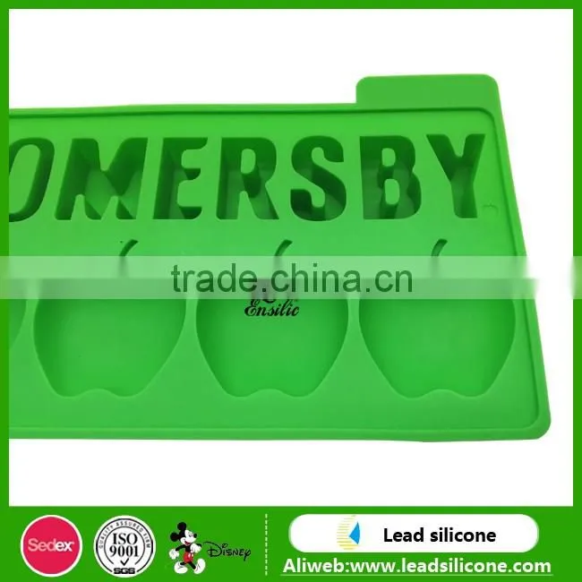 FDA Personalized Apple Shape Silicone Ice Cube Tray,Ice Cube Tray