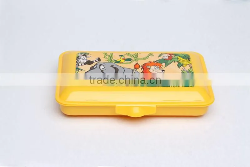 plastic double layer bento lunch box