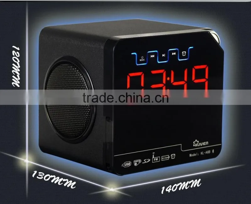 Bluetooth speaker with USB/SD +Alarm clock + FM radio speaker