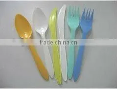 Plastic disposable tableware