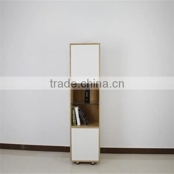 Simple style White finishing living room bamboo tall cabinet