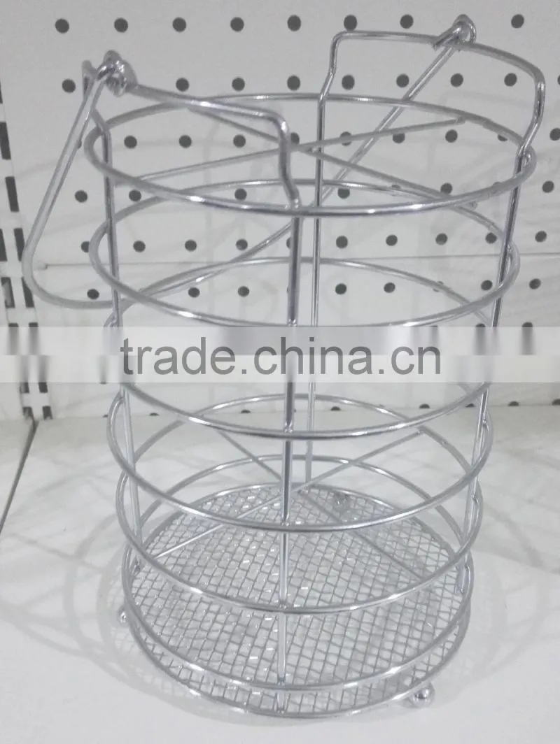 Steel constraction kitchen utensil holder