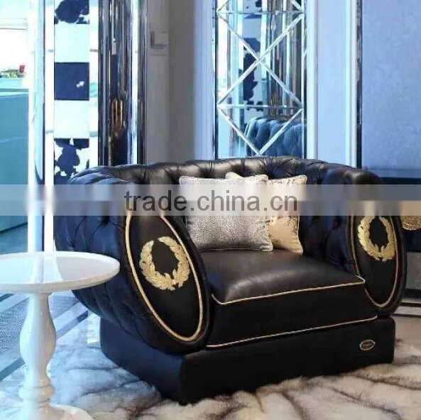 Classic Royal European Contemporary Style Pure Black Office Table Set with Bookcase BF11-01234c